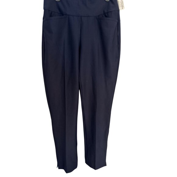 NWT Tail White Label Size 16 Womens Navy Golf UPF 50+ Pull-On Ankle Pants - Picture 3 of 16